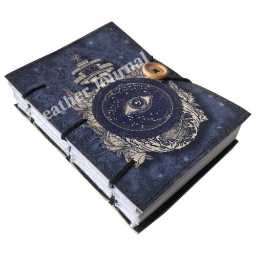 Wholesaler Handmade Grimoire Mythological Third Eye Printed  Leather Journal